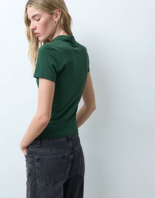 JJXX keyhole top with pankou detail in green, 4 of 4