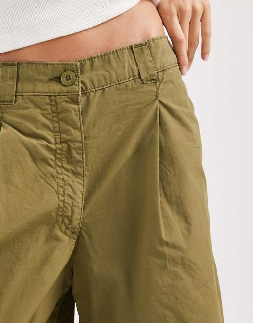 JJXX - Khaki bermuda-shorts med plisseringer foran, 4 af 5