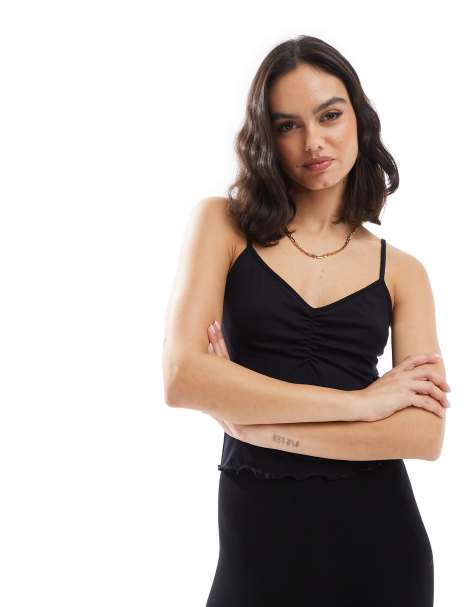 JJXX – Knapp geschnittenes T-Shirt in Schwarz - view 1