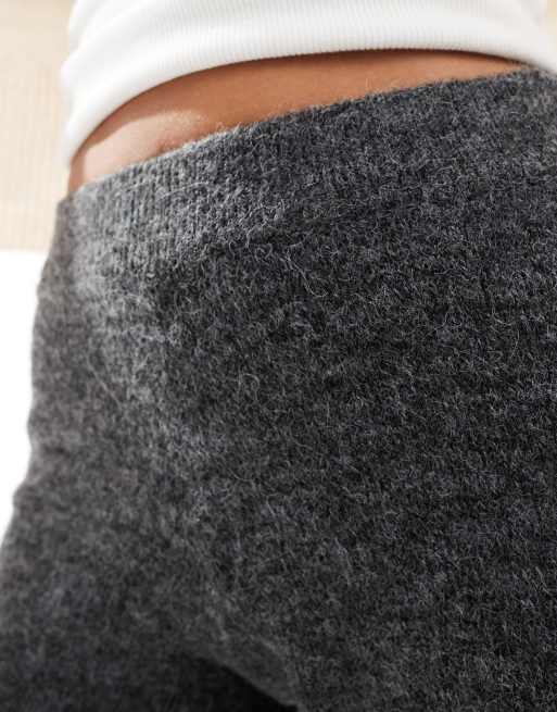 JJXX knit fluffy pants in gray | ASOS