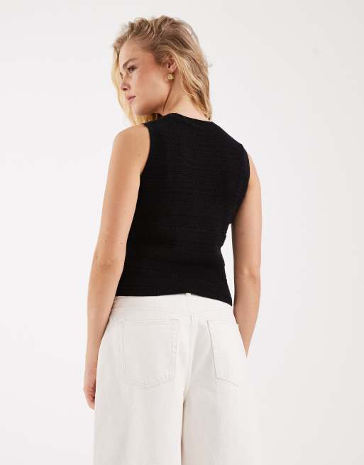JJXX knit top in black, 4 of 4