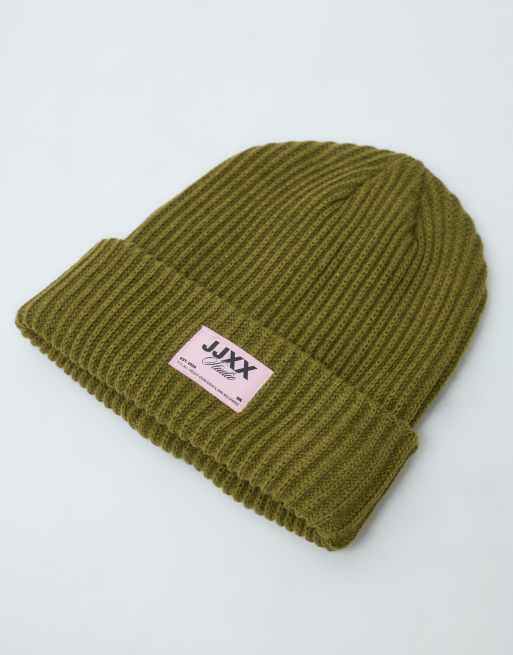 JJXX knitted beanie in avocado green, 5 of 5