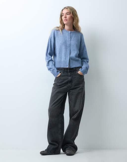 JJXX knitted cardigan in light blue, 4 of 4