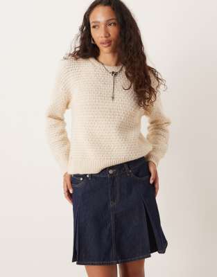 JJXX JJXX knitted jumper in cream-White