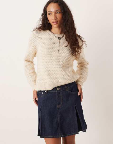 JJXX knitted jumper in cream - view 1