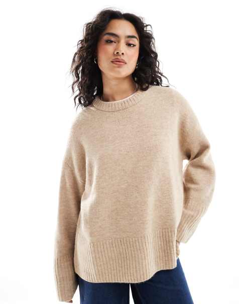 JJXX oversized knitted jumper in cream