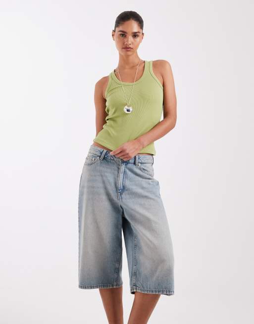 JJXX Kyoto baggy denim jorts in light blue, 3 of 5