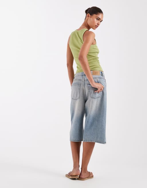 JJXX Kyoto baggy denim jorts in light blue, 5 of 5