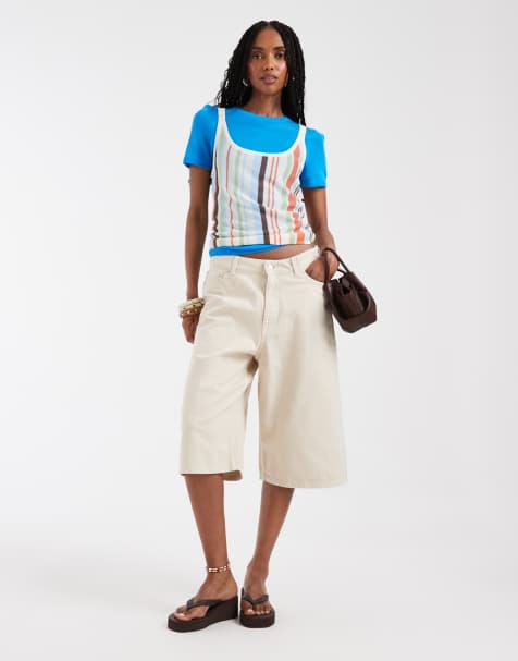 JJXX - Kyoto - Jorts ampi in denim beige - view 1