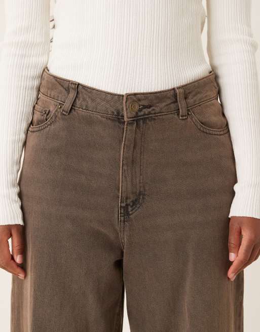 JJXX – Kyoto – Mörkbruna, baggy jeans, 5 av 5
