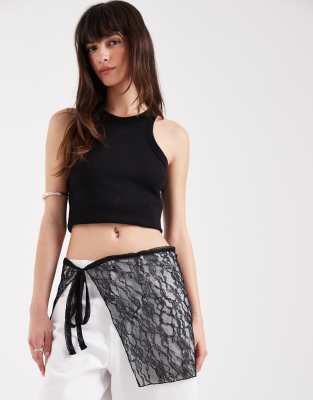 JJXX lace hip scarf in black black 5190₽