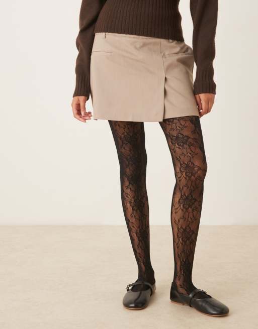 JJXX lace tights in black, 2 of 3