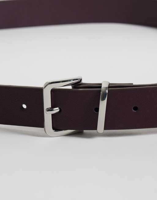 JJXX läderskärp i mörk burgundy, 2 av 3