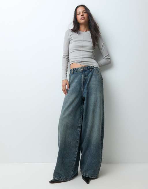 JJXX Langarm-Rippoberteil mit Nahtdetails in Taupe, 2 von 9