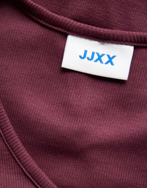 JJXX langärmliges T-Shirt in Weinrot, 4 von 7