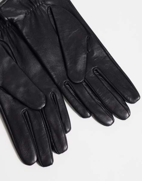 JJXX leather gloves in black - view 1