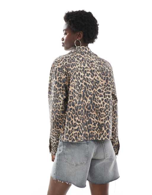 JJXX leopard shacket in multi