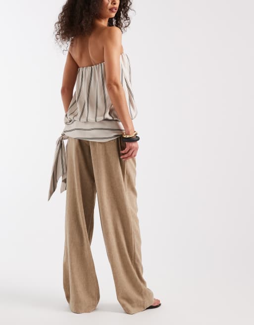 JJXX linen blend trousers in beige, 5 of 5