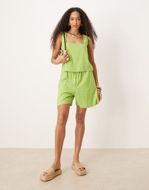 JJXX linen square neck co ord - view 1