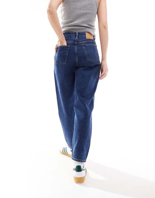 JJXX - Lisbon - Mom jeans in donkerblauwe wassing, 3 van 5