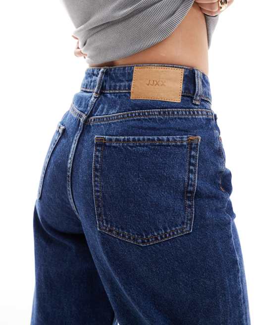 JJXX - Lisbon - Mom jeans in donkerblauwe wassing, 4 van 5