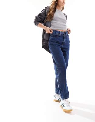 JJXX - Lisbon - Mom-Jeans in dunkelblauer Waschung