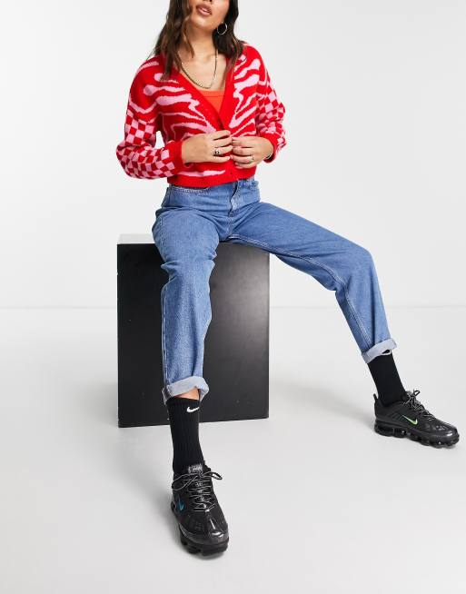JJXX Lisbon mom jeans in medium blue denim