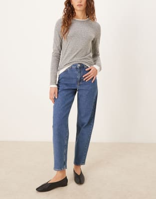 JJXX - Lisbon - Mom-Jeans in Mittelblau