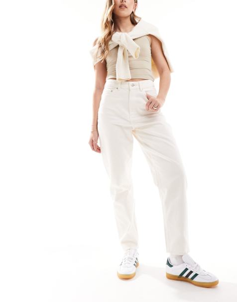 JJXX Lisbon mom jeans in white - view 1