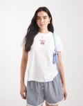 [JJXX] JJXX lock it graphic t-shirt in white 4-6 Bright White