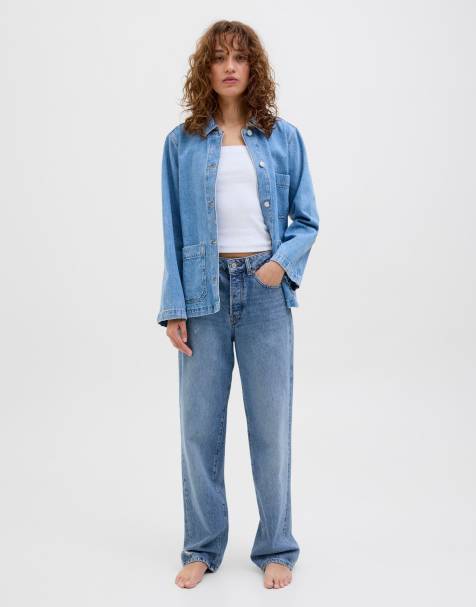 JJXX – Locker geschnittene Jeans aus mittelblauem Denim - view 1