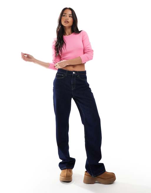JJXX long sleeve ribbed t-shirt in pink, 2 of 4