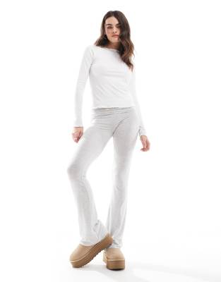 Jjxx Long Sleeve T-shirt With Lettuce Hem In White