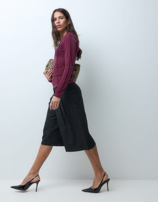 JJXX long tailored shorts in black, 3 of 5