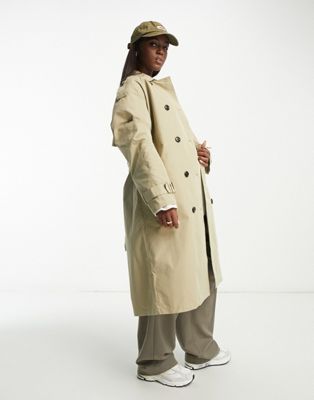 JJXX longline trench coat in beige