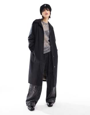 JJXX - Longline-Trenchjacke in Schwarz