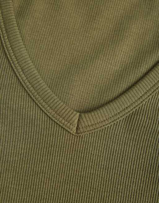 JJXX Longsleeved t-shirt in burnt olive, 4 of 7