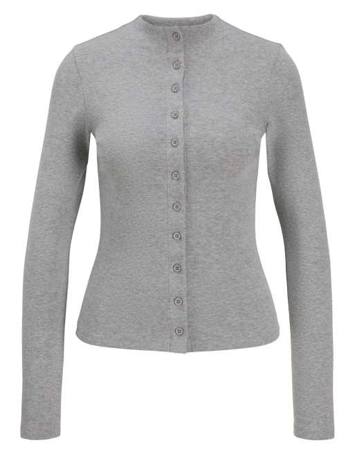 JJXX Longsleeved t-shirt in light grey melange, 7 of 7