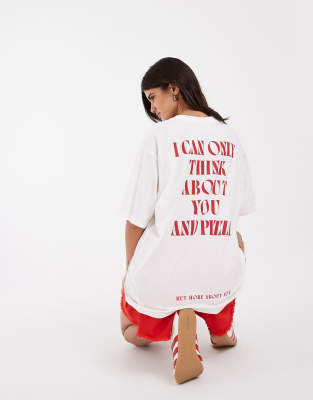 Jjxx Loose Fit T-shirt With Back Print In White