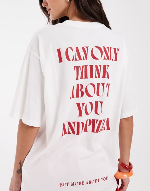 JJXX loose fit t-shirt with back print in off white, 3 of 4