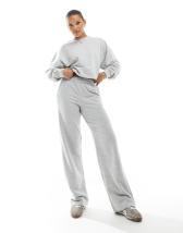 ONLY loose fit sweatpants in light heather gray - part of a