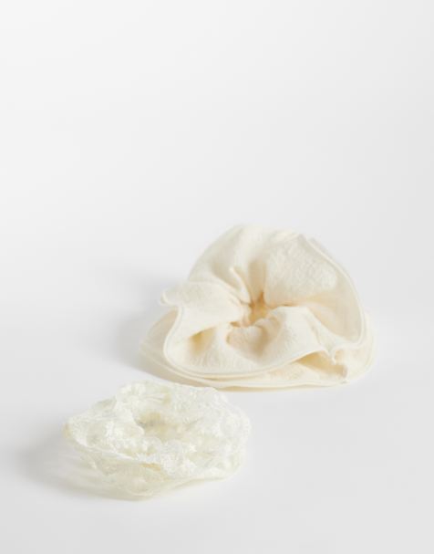 JJXX - Lot de 2 chouchous en dentelle - Blanc - view 1