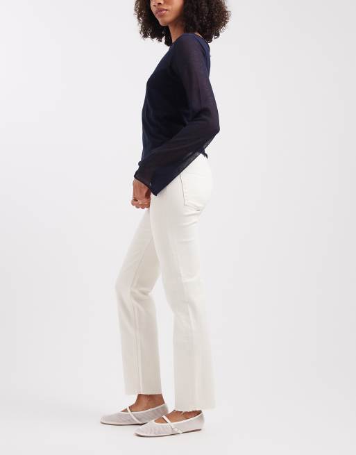 JJXX – Lyon – Verkürzte, schmale Jeans in Wollweiß, 3 von 5