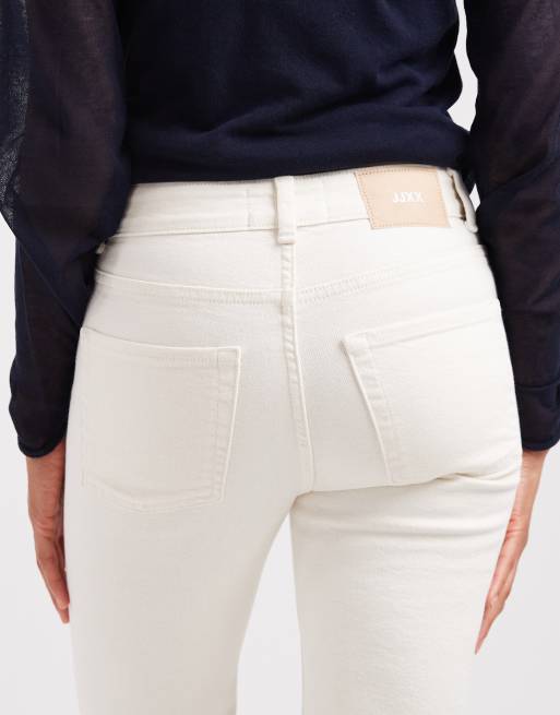 JJXX – Lyon – Verkürzte, schmale Jeans in Wollweiß, 4 von 5