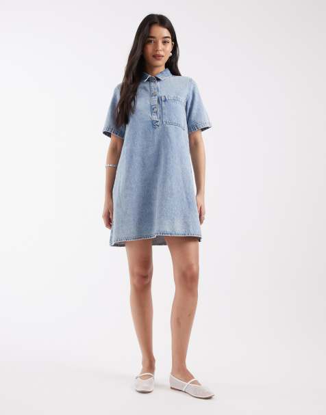 JJXX - Lyseblå minikjole i denim - view 1