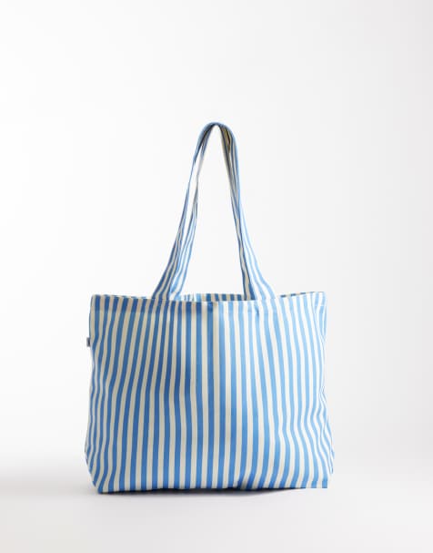 JJXX - Lyseblå totebag med striber - view 1