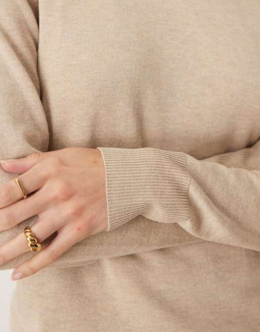 JJXX - Maglione girocollo lavorato beige, 2 di 4
