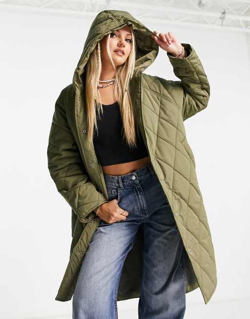 Manteau Rembourré Avec Capuche Joules Femme - Taille UK 10 (petit) - Couleur Kaki - Occasion Très Bon état - Polyester
