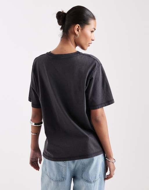 JJXX - Marilyn - Oversized T-shirt i forvasket sort, 4 af 4