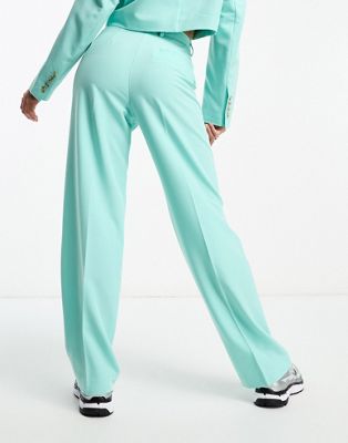 COLLUSION straight leg trousers in mint green